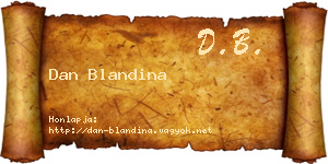 Dan Blandina névjegykártya